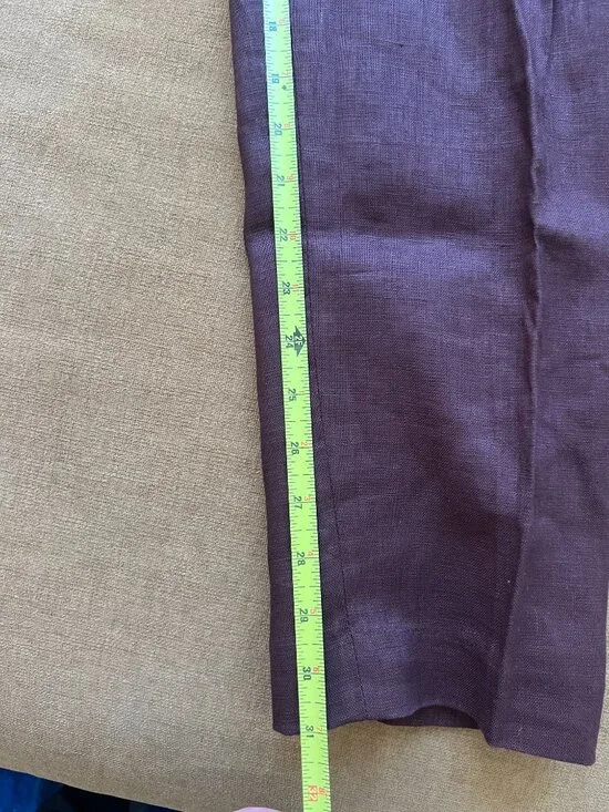 WAX London - Alp Linen Trousers - Col Merlot - BNWT - Picture 10 of 16